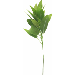 32 cm Artificial Flocked Sage Leaf Pick Green Foliage
