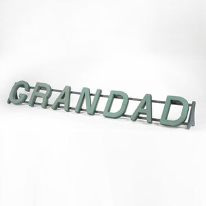 Grandad Plastic Backed Letter Frame - Wet Foam - Val Spicer - LARGE ITEM