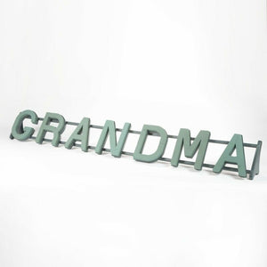 Grandma Plastic Backed Letter Frame - Wet Foam - Val Spicer - LARGE ITEM