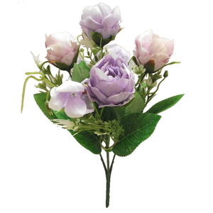 31cm Peony and Hydrangea Bush Lavender - Artificial