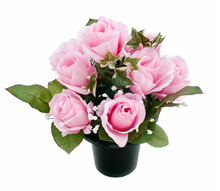 Load image into Gallery viewer, Rosebud and Ivy - Artificial Flower Grave Crem Pot