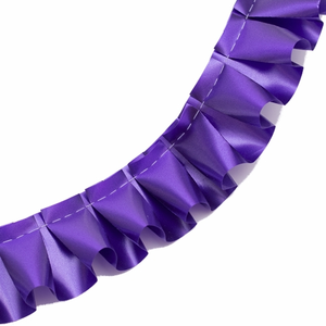 Purple - 10m Pre Pleated Ribbon - Funeral Craft Fresh Artificial Flower Flower Work