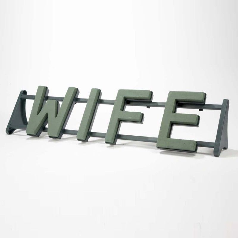 Wife Plastic Backed Letter Frame - Wet Foam - Val Spicer - LARGE ITEM