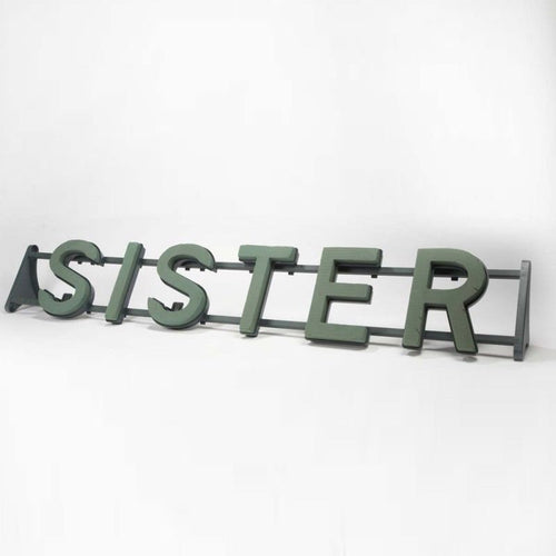Sister Plastic Backed Letter Frame - Wet Foam - Val Spicer - LARGE ITEM