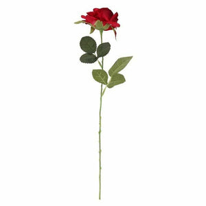 42 cm Red Rose - Silk Artificial Single Stem Valentines