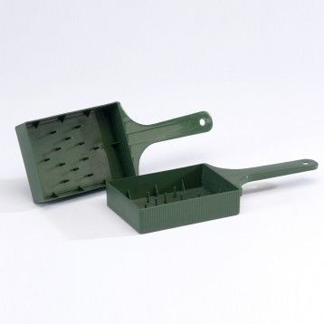 Pack of 5 x Green Plastic Shovel Spray Dish with Handle - Small Craft Pack