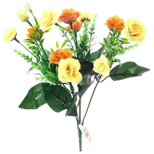Load image into Gallery viewer, 31 cm Rose and Grass Bush - Artificial Silk Flower